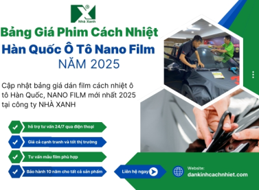 Bảng Giá Phim Cách Nhiệt Hàn Quốc Ô Tô Nano Film