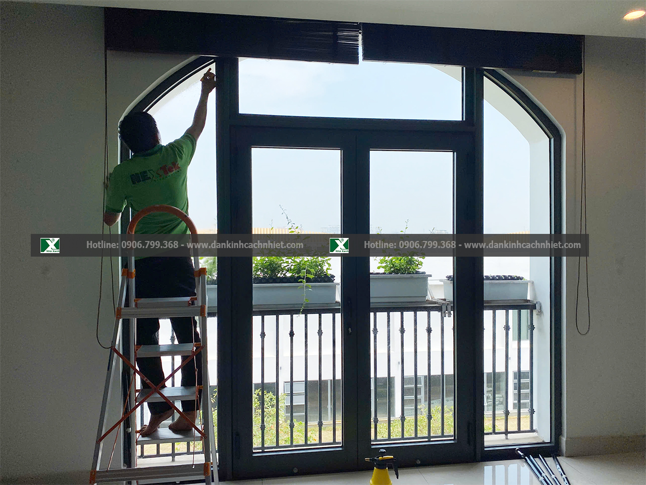 Dán phim cách nhiệt chống nóng cho nhà kính tại Nha Trang